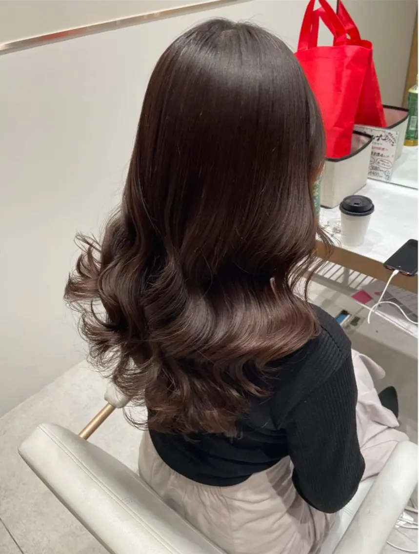 セミロング カラー ナチュラル韓国ヘア 🇰🇷塚田凌太のヘアスタイル
