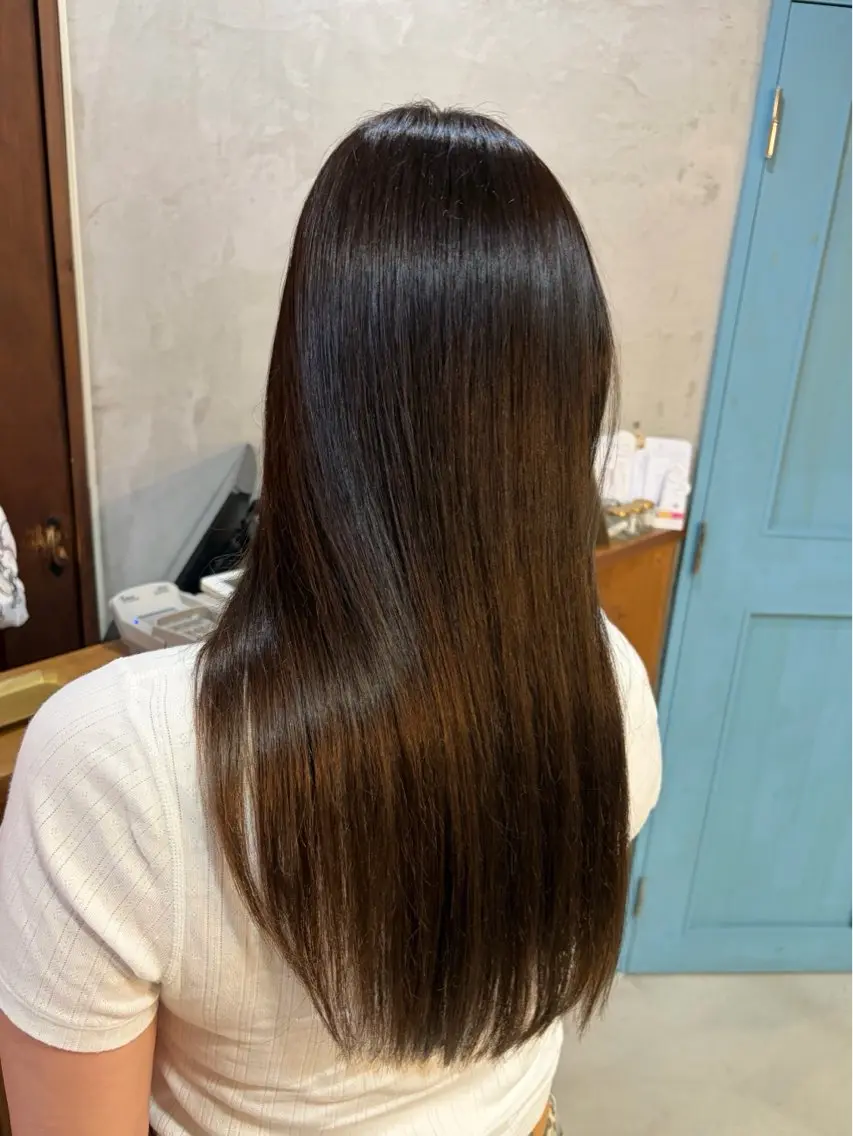 巻ける◎つやつや縮毛矯正✨+髪の毛の内部補習トリートメント🫧の写真