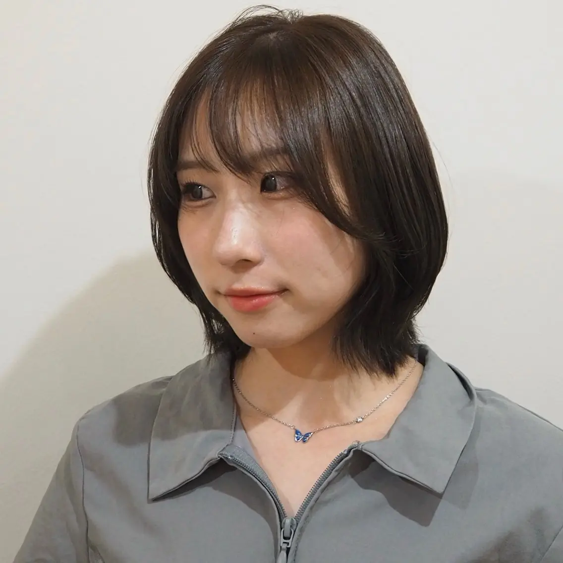 カラー グレージュ ヘアカラー トリートメント 無料カットモデル募集 岡千尋のヘアスタイル