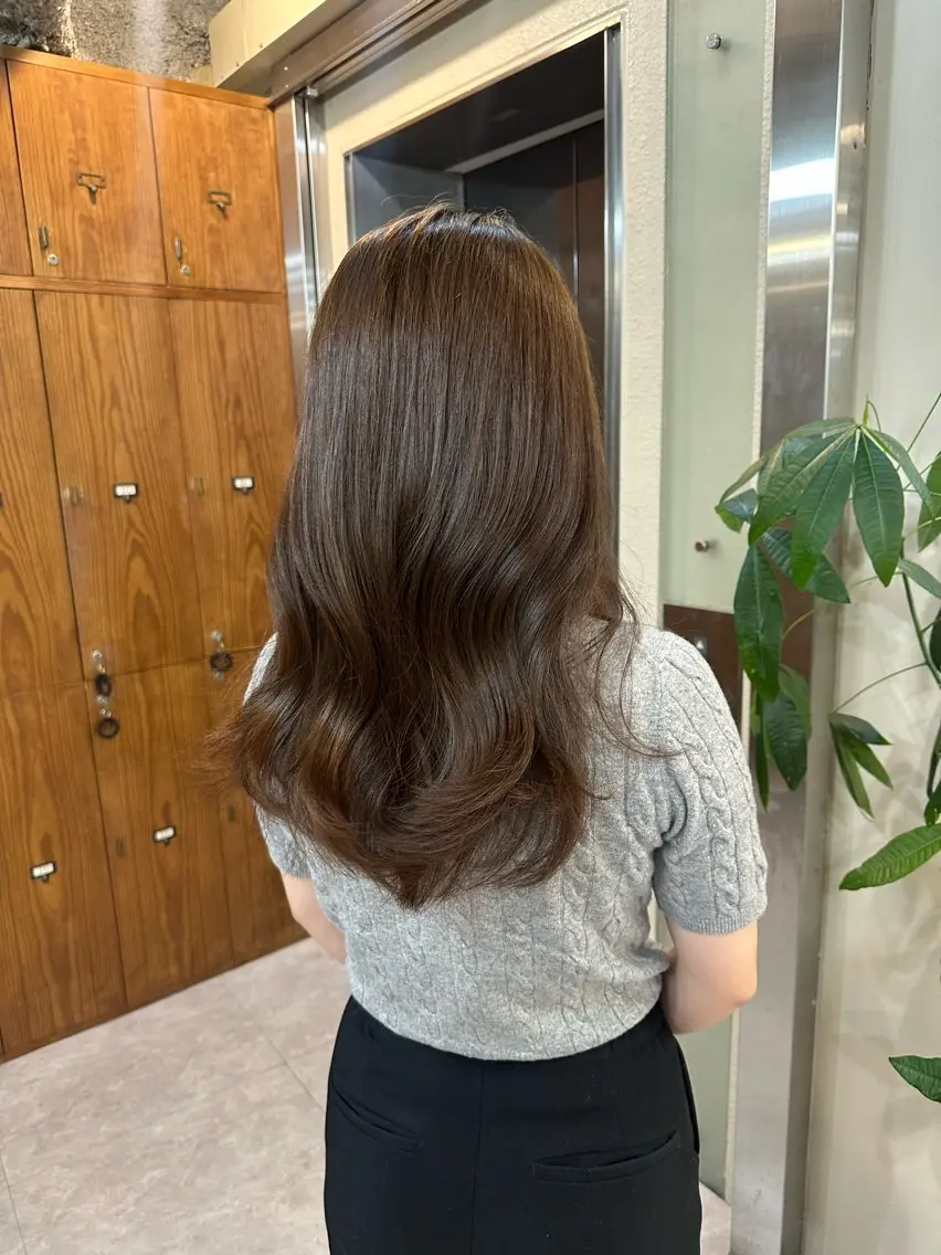 ロング カラー レイヤーカット 加藤 杏のヘアスタイル