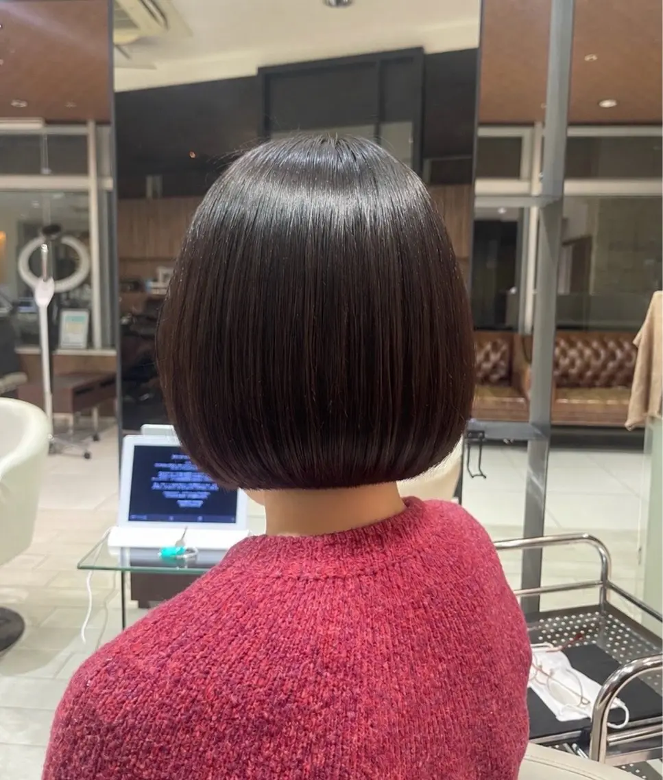 ショート カラー ボブ トリートメント 銀座/ボブ/ AIR 園田萌華のヘアスタイル