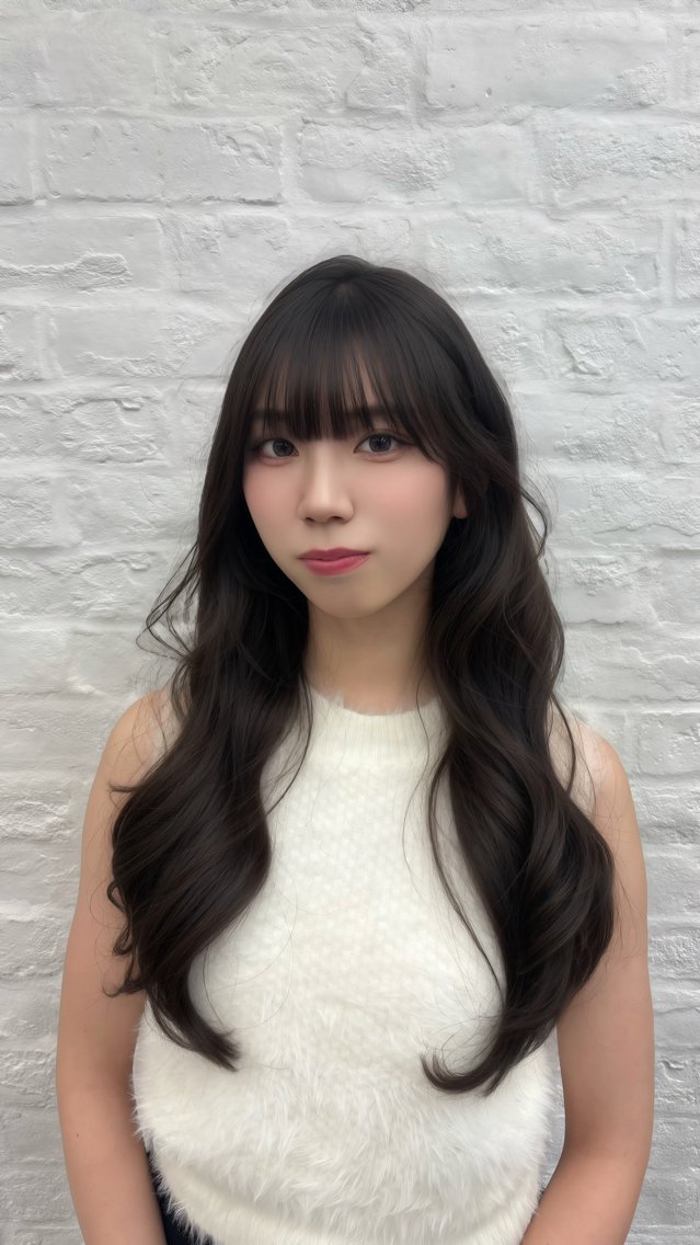 ロング 流れる顔まわり カット✨/きょんさんのヘアスタイル