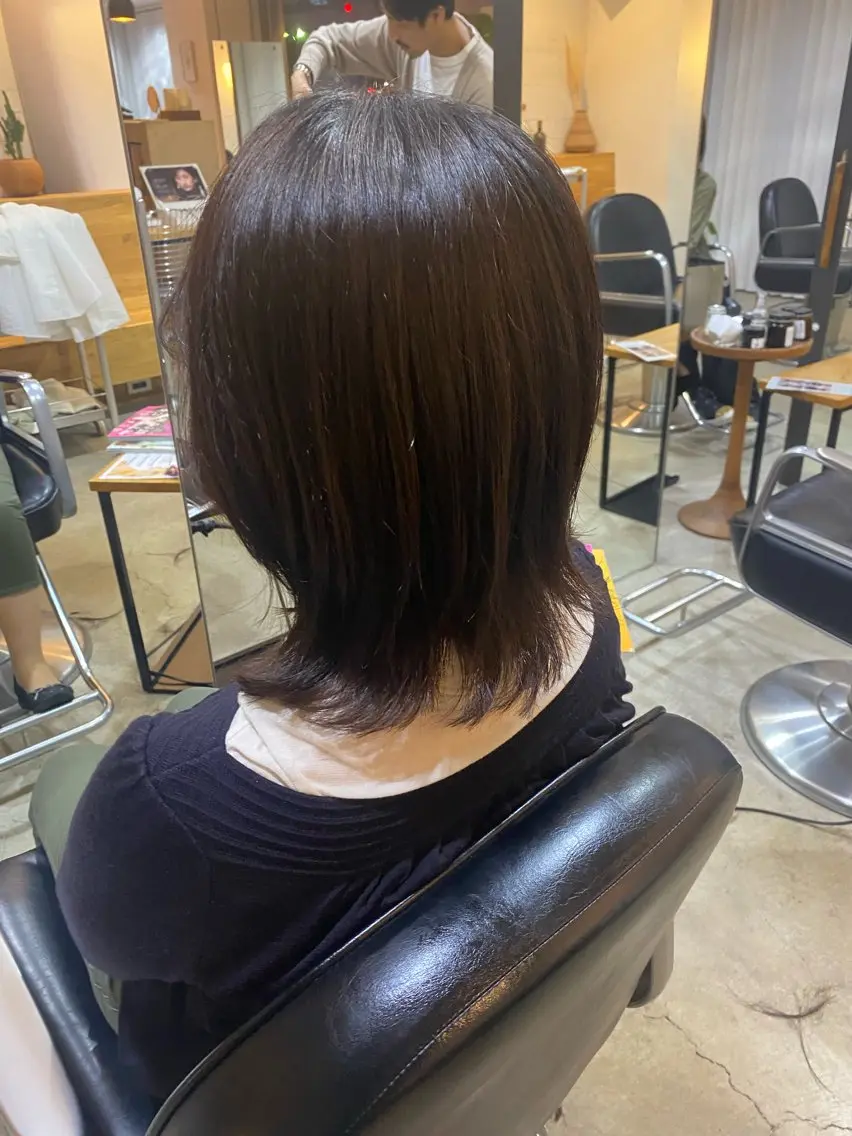 ミディアム 福島 優夢のヘアスタイル