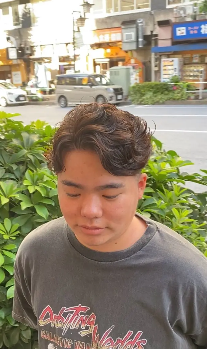 パーマ ヘアアレンジ メンズ カット パーマ 20代〜40代 大塚🌱松原大将のヘアスタイル