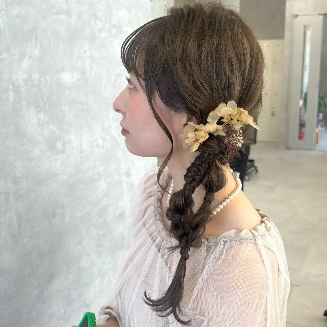 セミロング ヘアアレンジ ヘアセット NUMBER_ ユイナのヘアスタイル