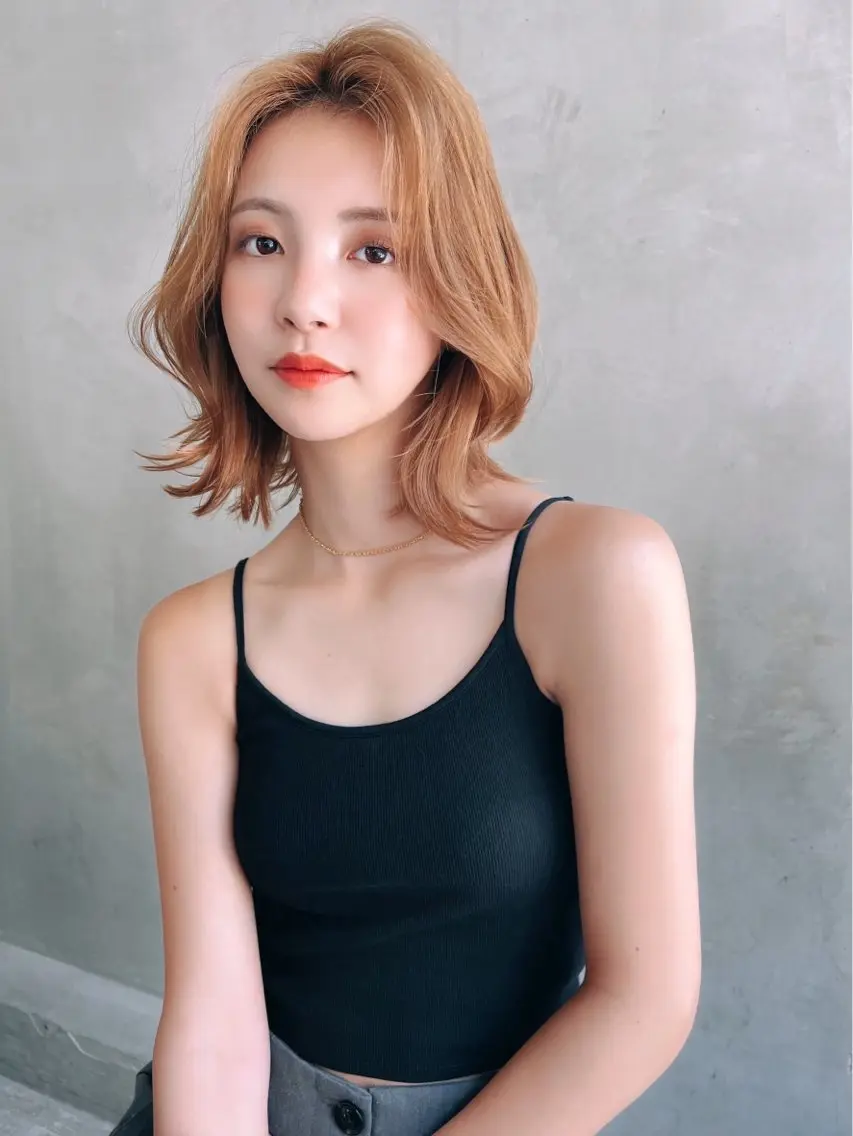 ミディアム カラー パーマ ヘアアレンジ ヘアカラー トリートメント ✂️ボブ/レイヤー /艶カラー🌷喜美花のヘアスタイル