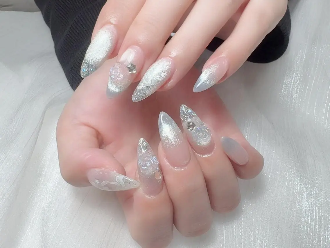 ネイル フットネイル フレンチネイル グラデーション 韓国ネイル マグネットネイル ハンドネイル ハンドケア Hara Nail 【持ち込みOK】のネイルデザイン