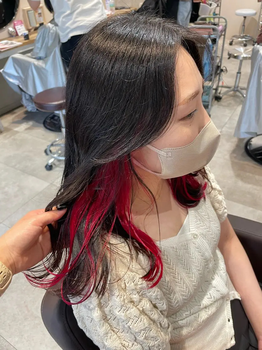 セミロング カラー ピンクカラー ヘアカラー トリートメント 💐パーソナルカラー /市橋加菜💐のヘアスタイル