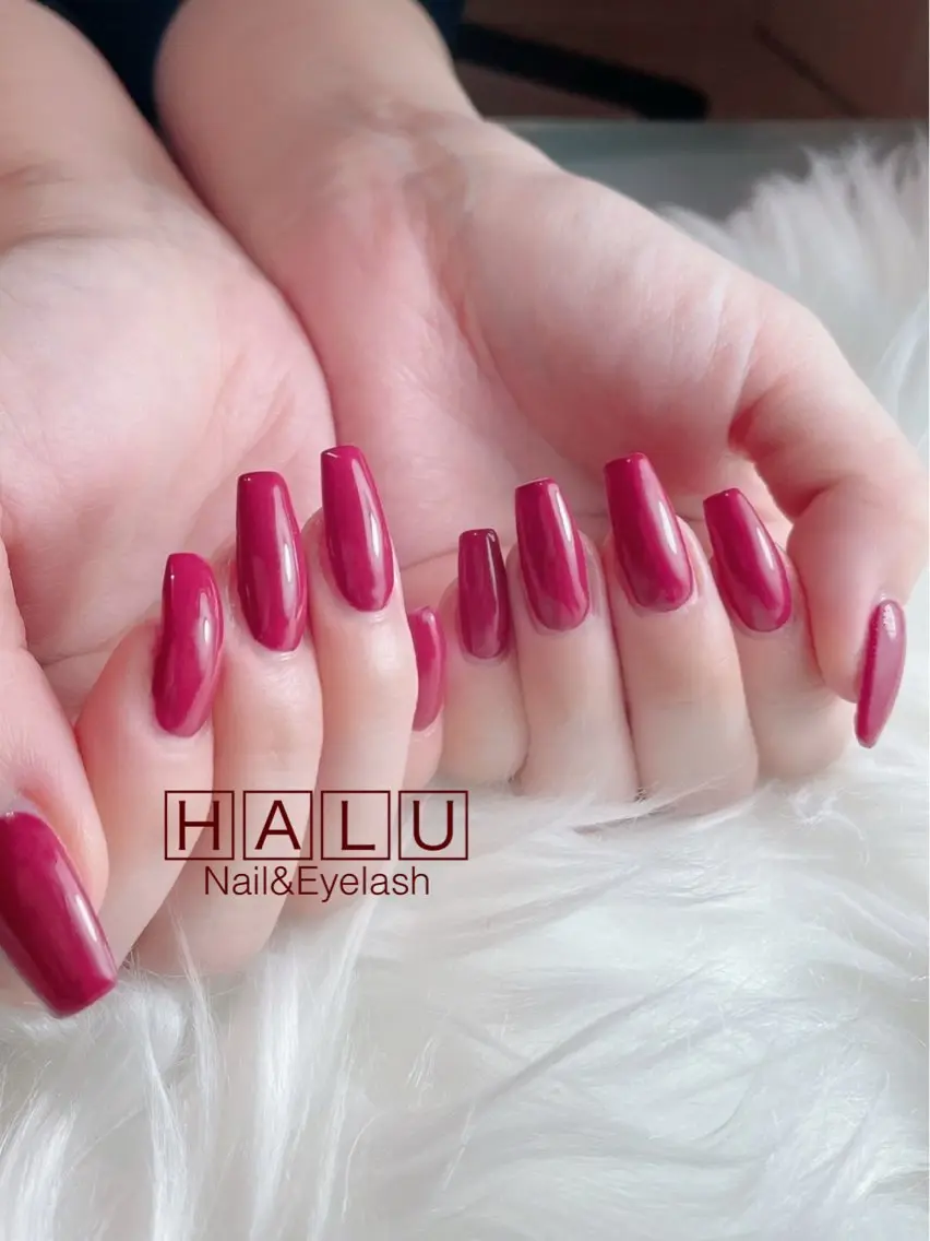 ネイル 赤色 HALU ハルのネイルデザイン
