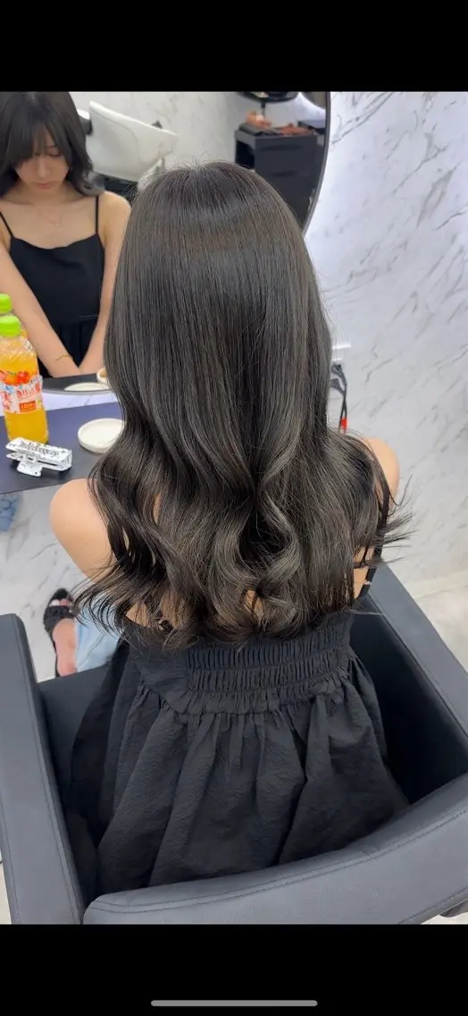 ロング カラー グレージュ ヘアカラー トリートメント カット¥1100 ✂️MIUのヘアスタイル