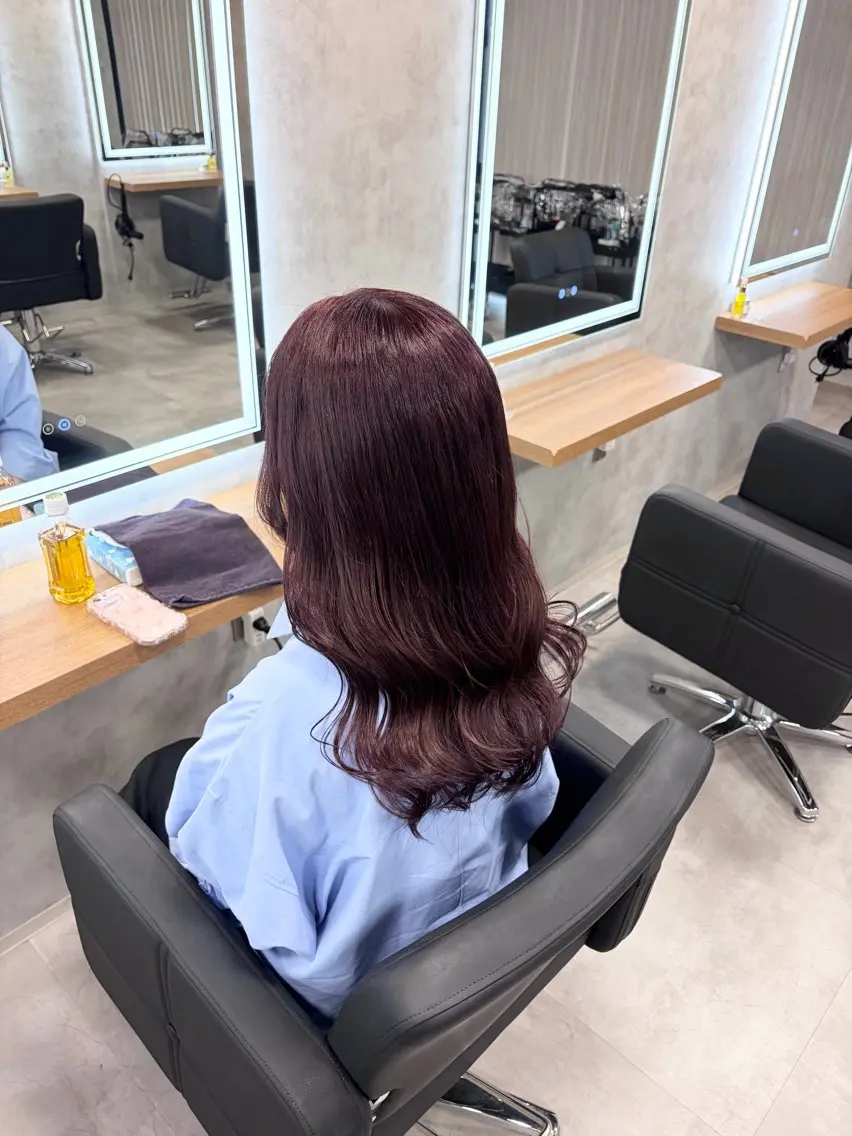 ロング ヘアカラー ヘアセット 透明感/韓国風 RENA🤎のヘアスタイル