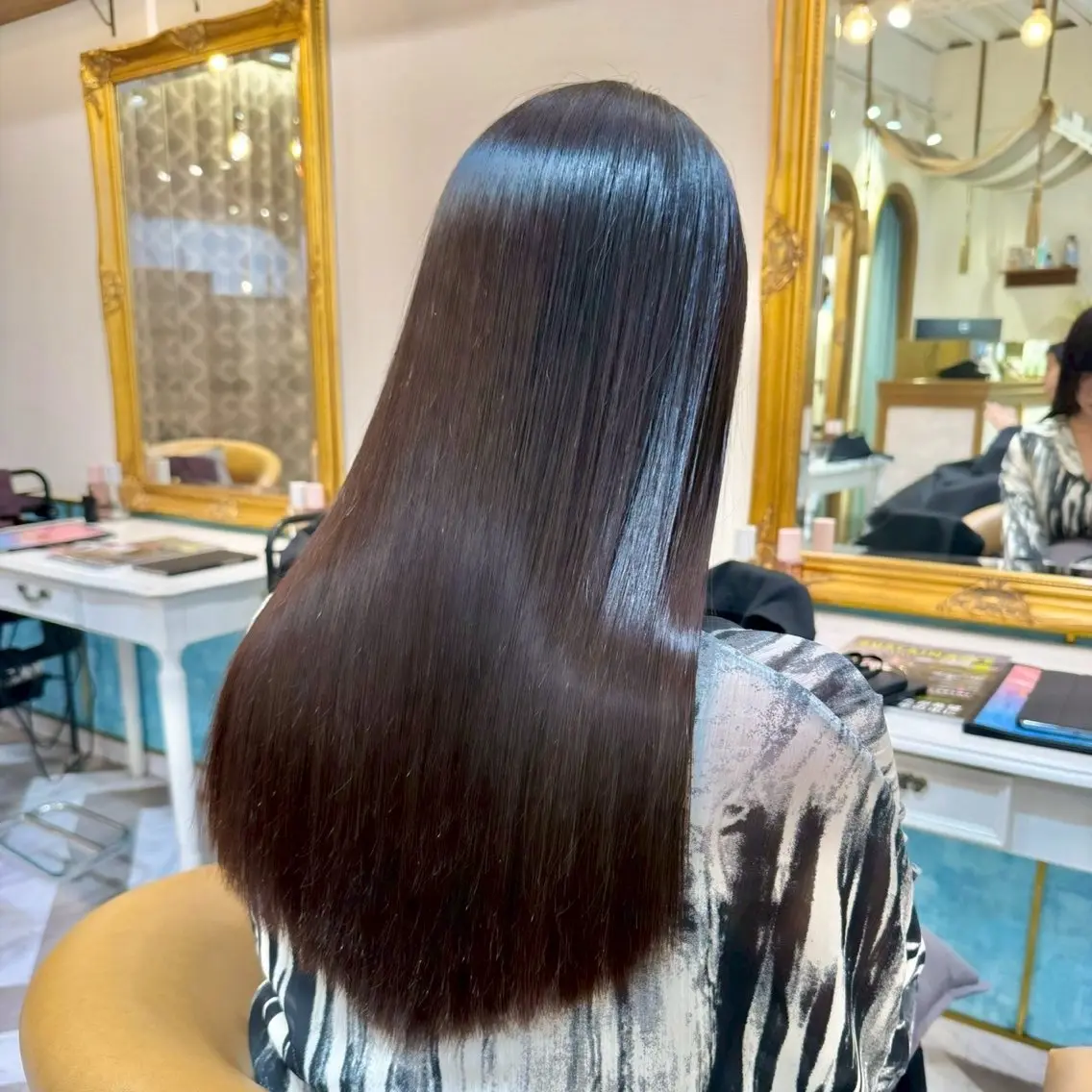 ロング 縮毛矯正 佐藤 優成のヘアスタイル