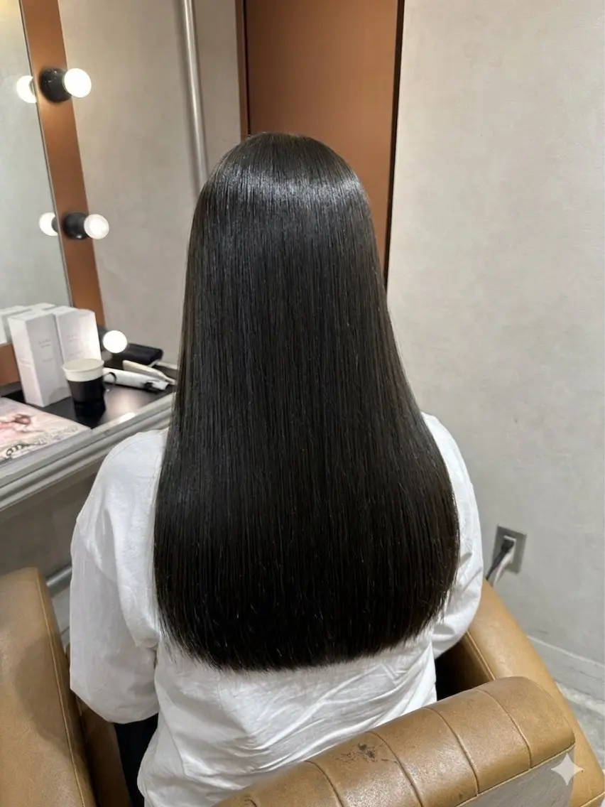 ロング カラー グレージュ カット ヘアカラー ✨縮毛矯正/透明感 カラー/芦川優磨のヘアスタイル