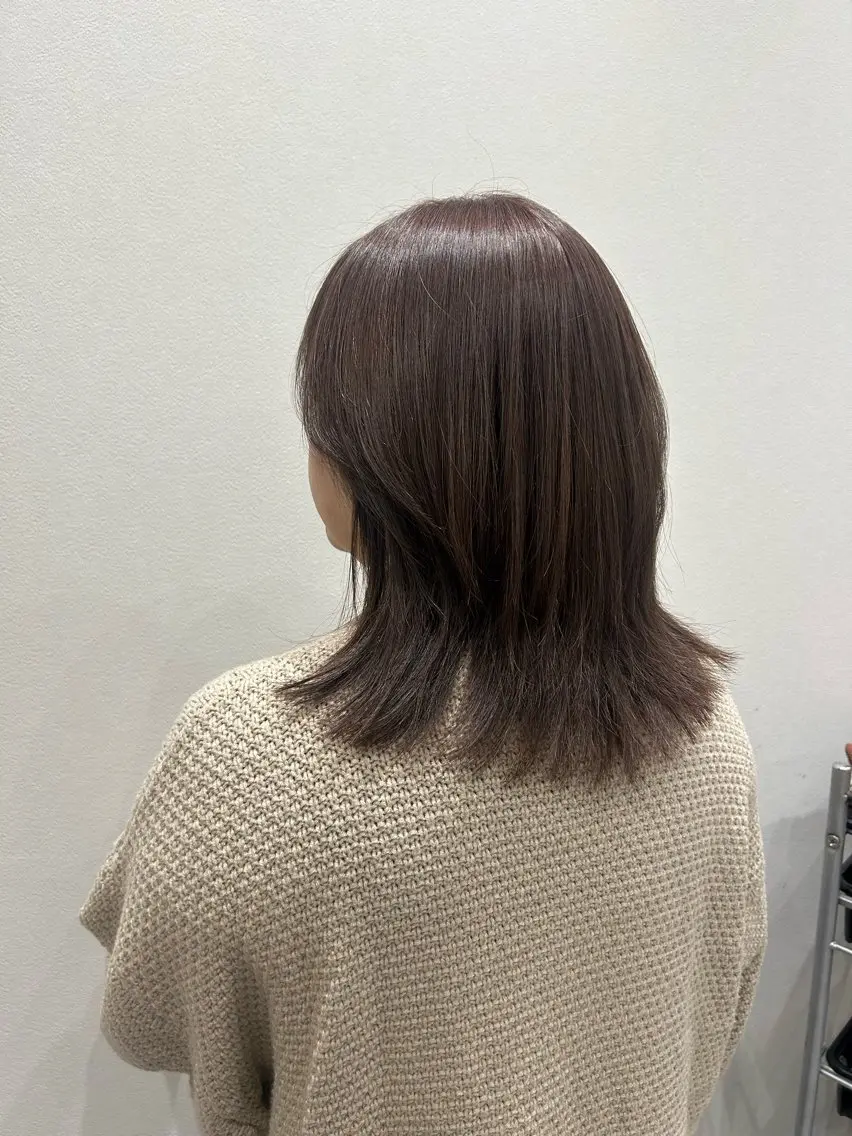 ミディアム カラー ヘアアレンジ ブラウンカラー ココアブラウン ヘアカラー ボブ /ニュアンス/ satomi🧸💖のヘアスタイル