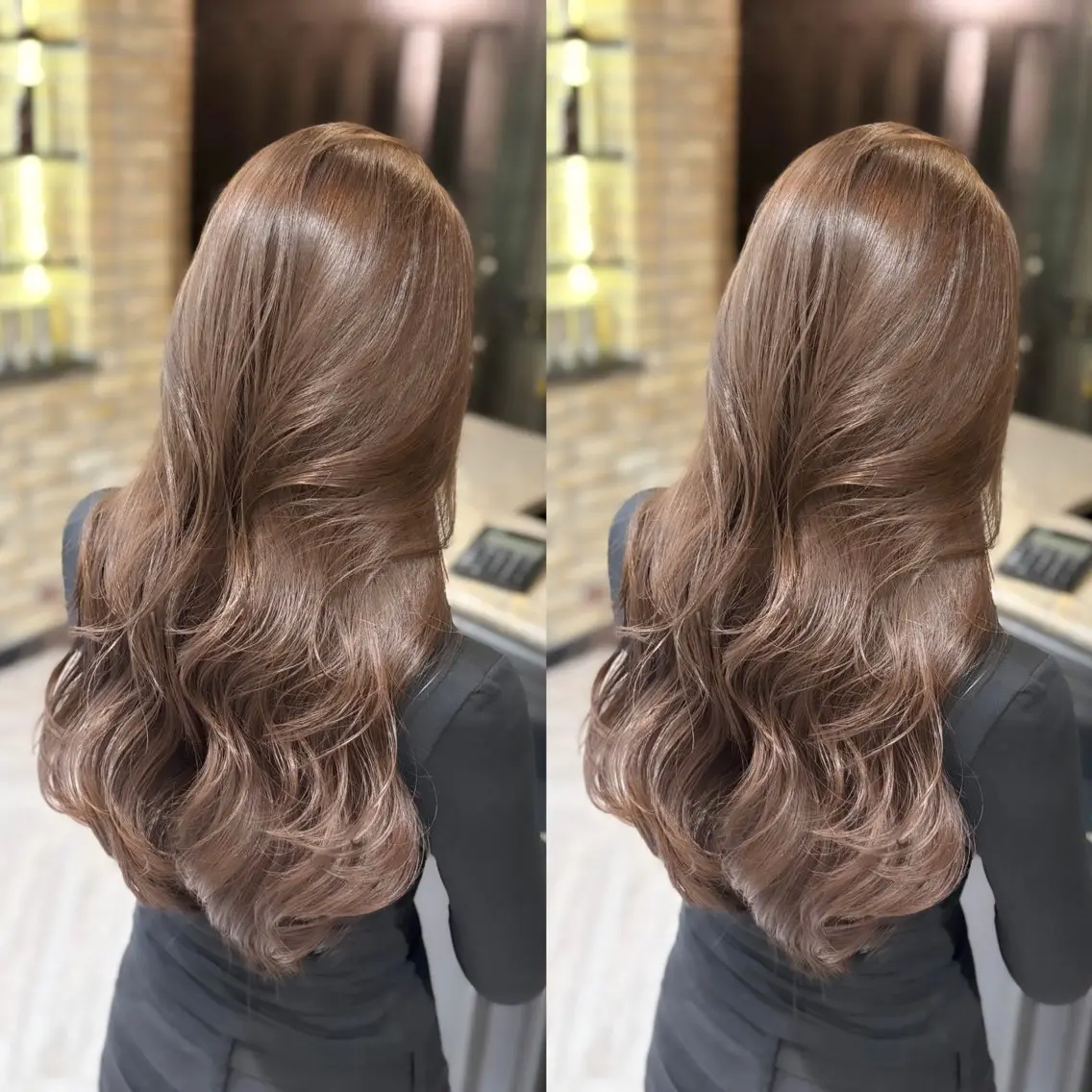 ロング カット ヘアカラー トリートメント 🎀レイヤーカット 光沢カラー🎀飯田のヘアスタイル
