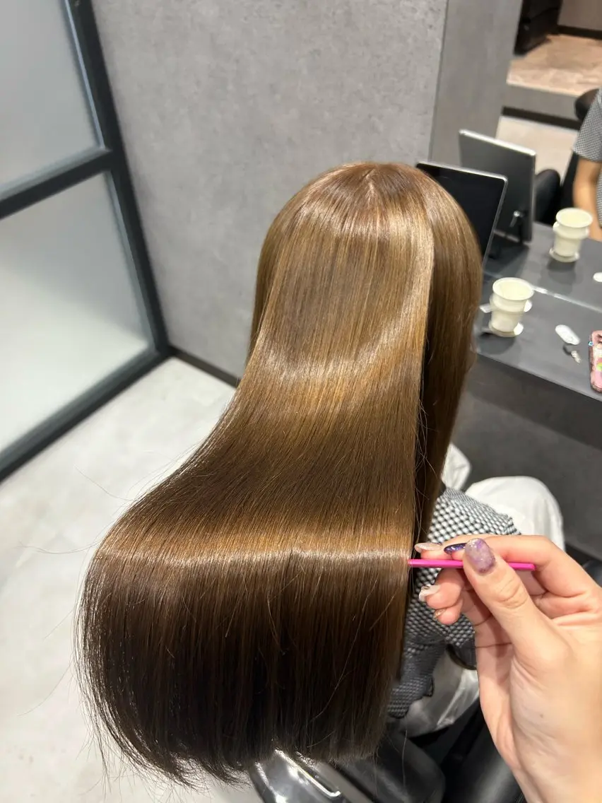 ロング カラー 髪質改善 トリートメント 佐野 彩音のヘアスタイル