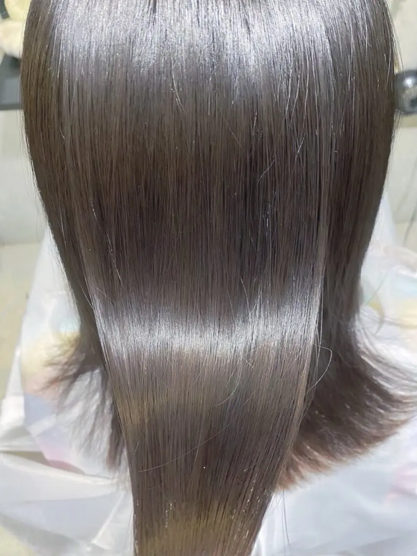 セミロング カラー ヘアアレンジ 髪質改善 縮毛矯正 縮毛矯正 トリートメント ヘアセット 🕊️絹髪縮毛矯正✨ トップスタイリスト✨のヘアスタイル
