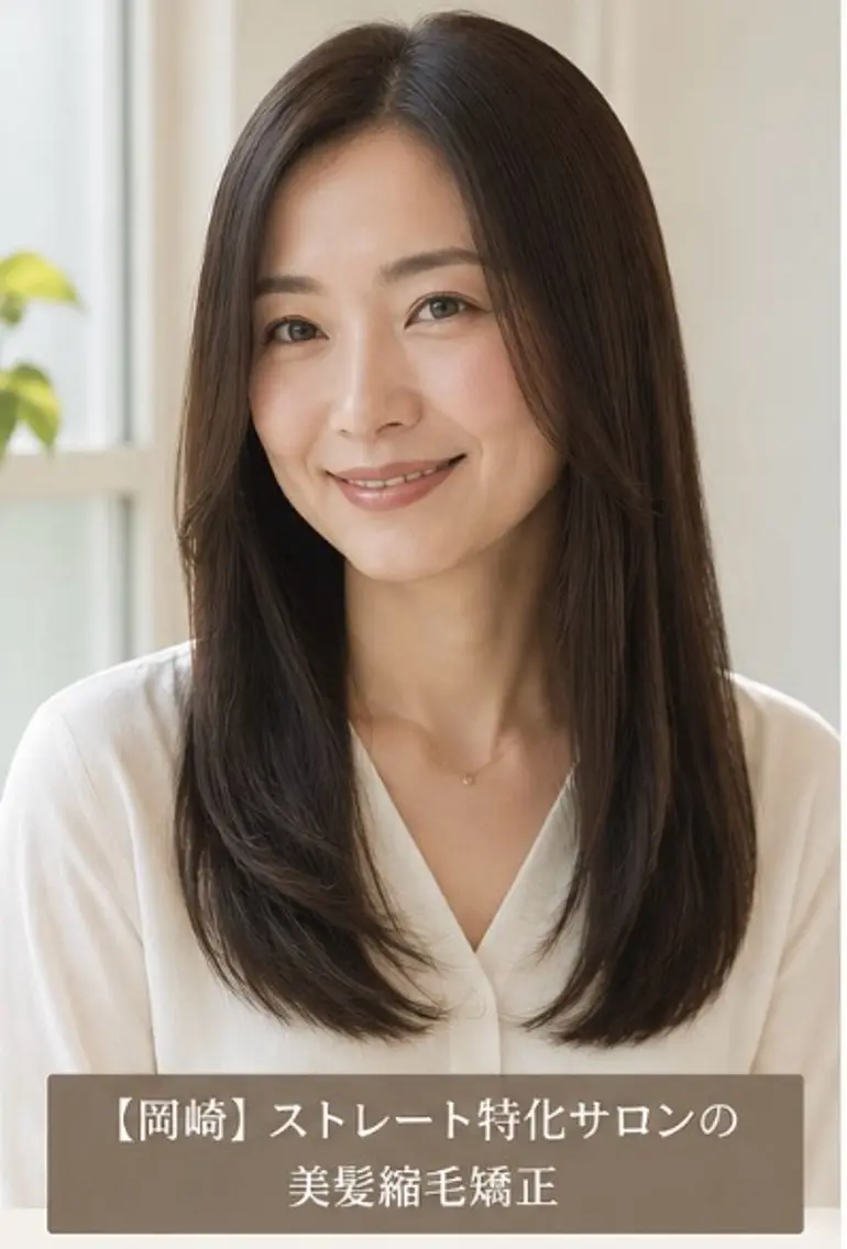【岡崎】ストレート特化サロンの美髪縮毛矯正の写真