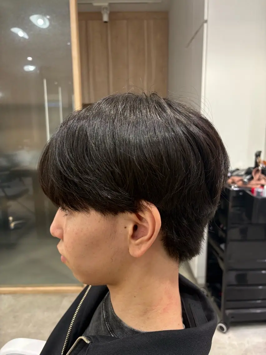 パーマ メンズ カット 縮毛矯正 縮毛矯正& 透明感カラー✨レオのヘアスタイル