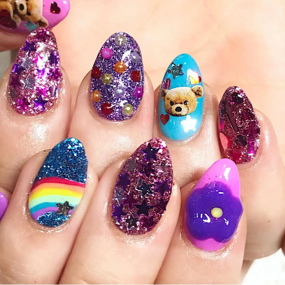 ネイル ジェルネイル 渋谷/チップ長さ出し 👑アプレgel-xのネイルデザイン