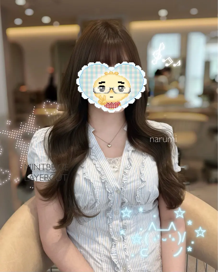 セミロング カラー カット ヘアカラー トリートメント 盛れ🎀韓国ヘア 美艶🇰🇷なるみのヘアスタイル