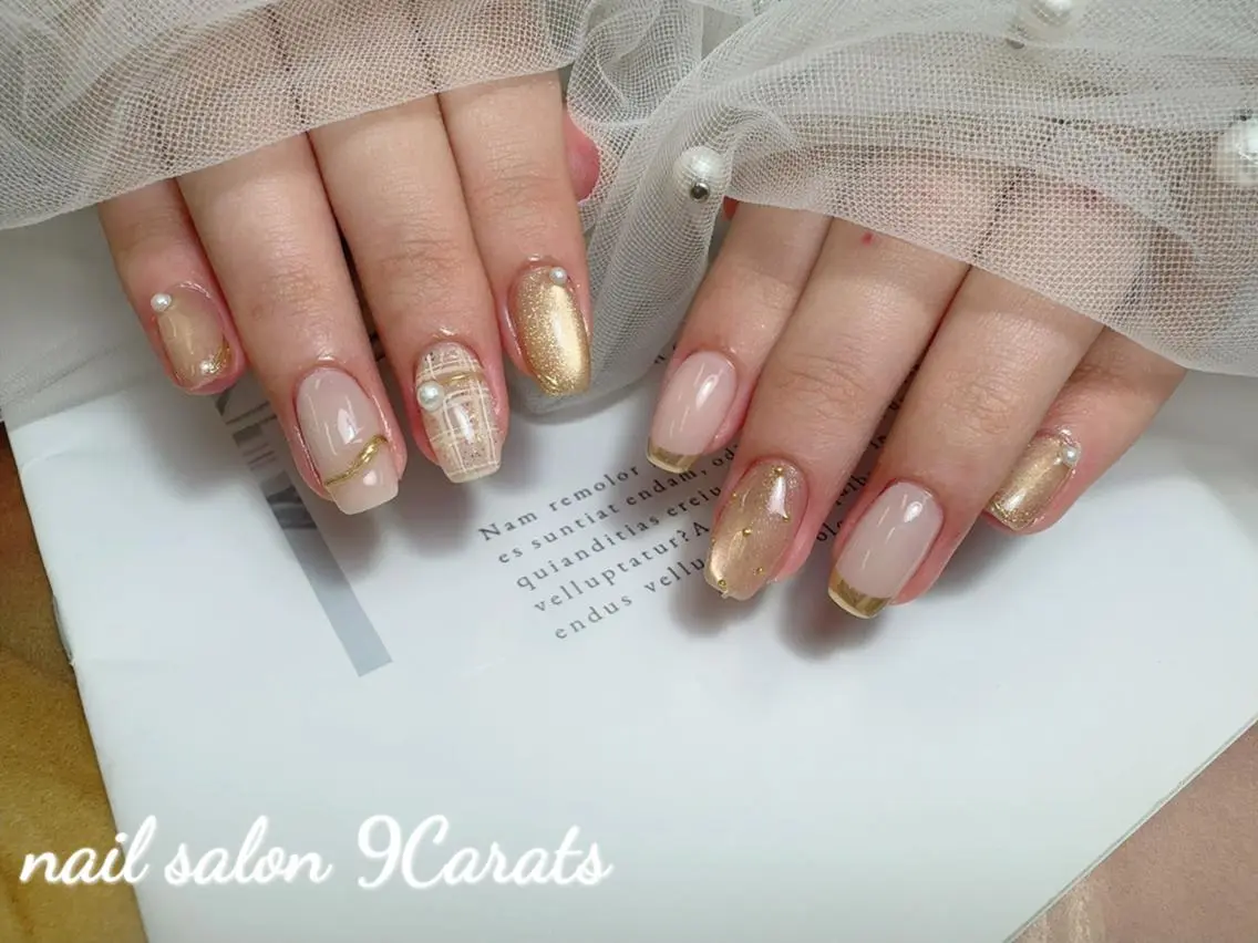 ネイル ハンドネイル ハンドケア ネイルサロン 9Carats神田のネイルデザイン