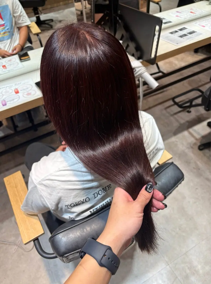 カラー ブリーチ ブリーチなしカラー レッドカラー ヘアカラー 🍃赤み消しカラー / shoのヘアスタイル
