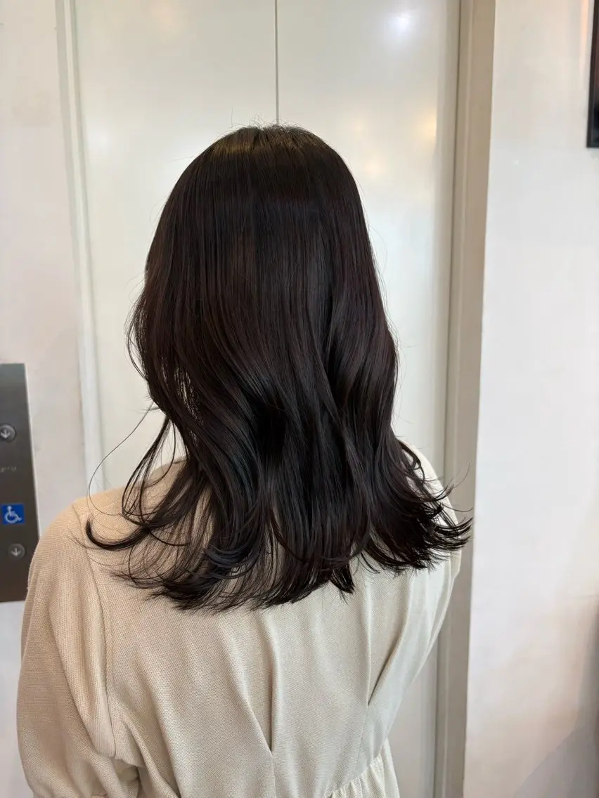 ミディアム くびれヘア 似合わせカット‪// 鶴我万唯華のヘアスタイル