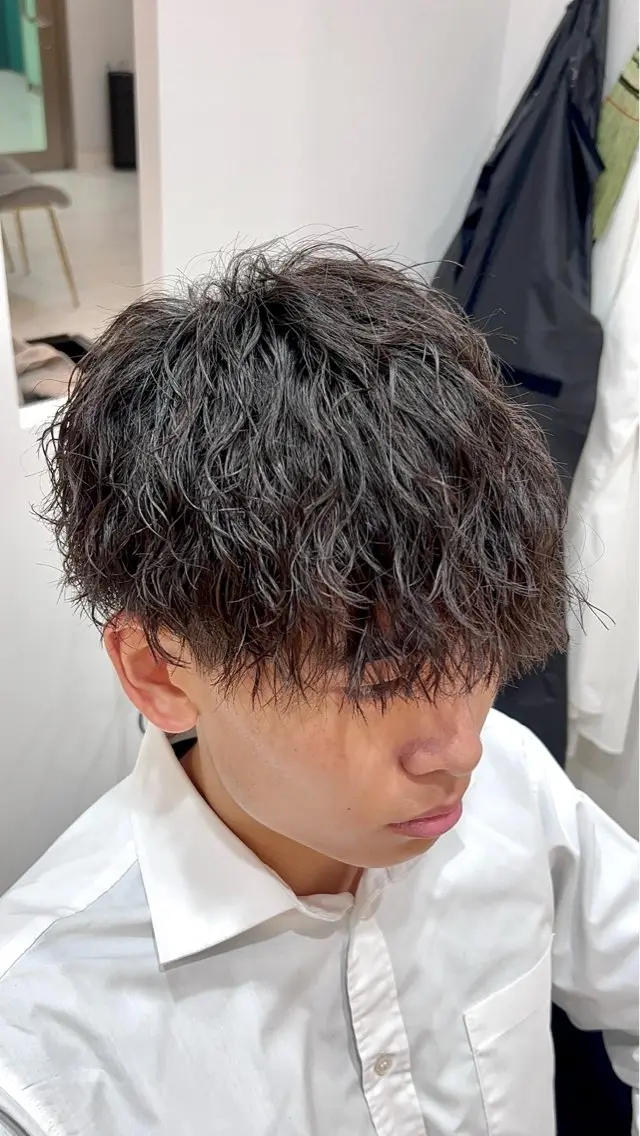 ミディアム メンズパーマ募集中/ 栄/大場和哉のヘアスタイル