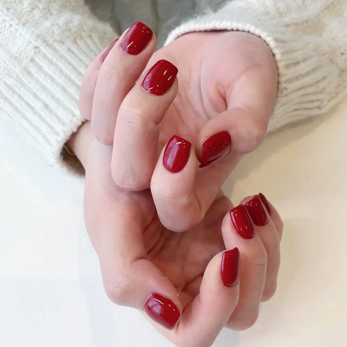 ネイル 赤色 ショートネイル wanna nail designのネイルデザイン