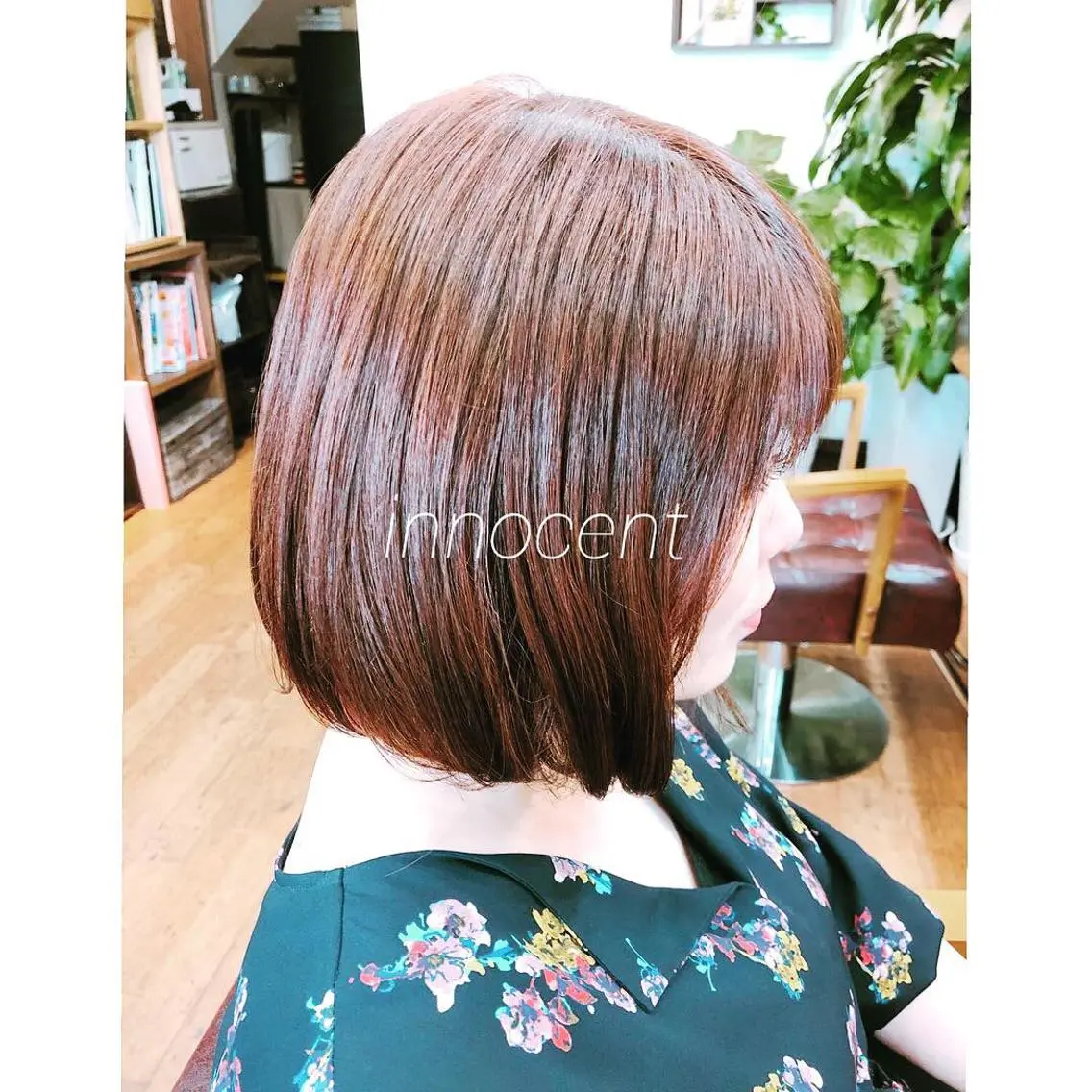 ミディアム カラー ボブ hamada ikumiのヘアスタイル