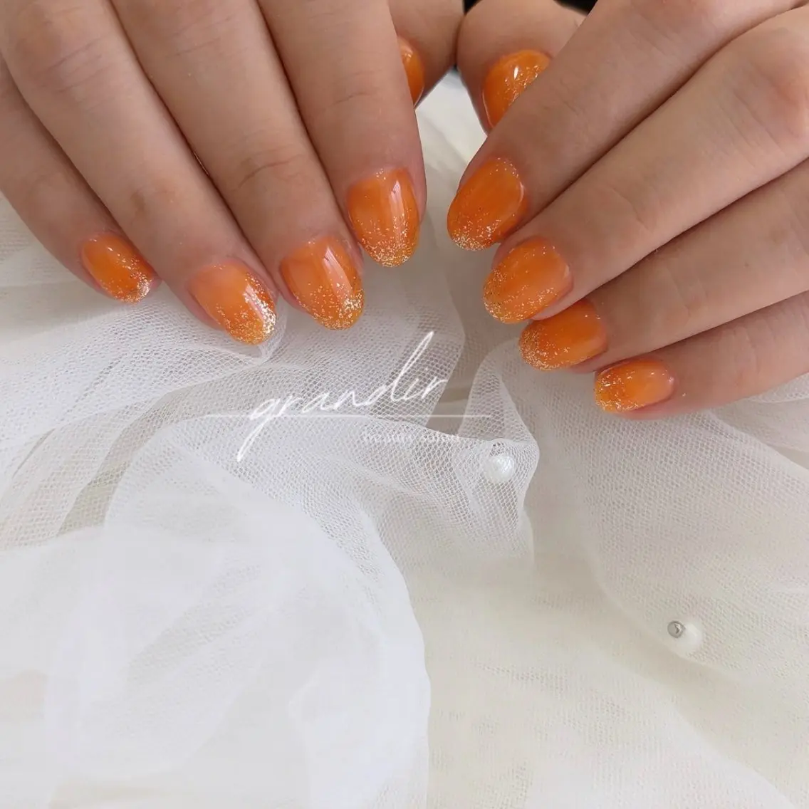 ネイル ラメ(グリッター) ハンドネイル grandir🦋 MOMOKAのネイルデザイン