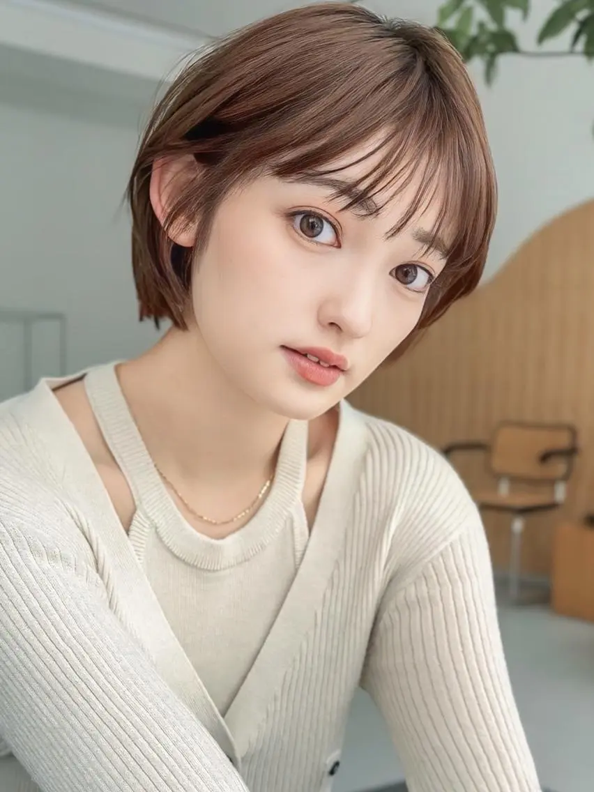 ショートレディースカット+フルカラー¥2500 (肩上のショート限定)の写真