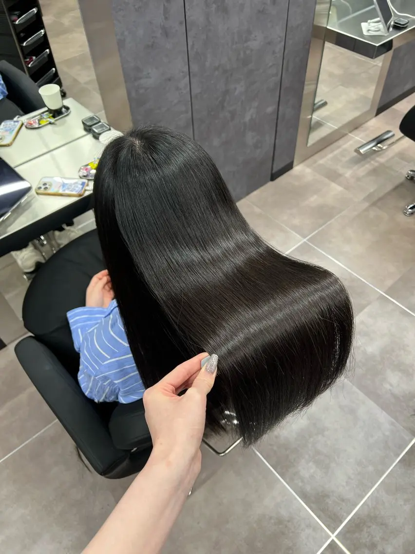 ロング カット ヘアカラー 縮毛矯正 トリートメント 🩶髪質改善/新宿 /saaya🩶のヘアスタイル