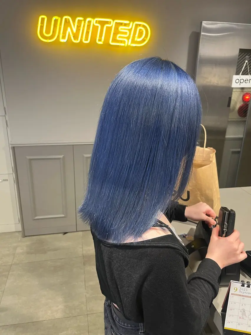 ミディアム ヘアカラー トリートメント ヘッドスパ ヘアセット 寒色/ベージュヘア ブリーチありMiOのヘアスタイル