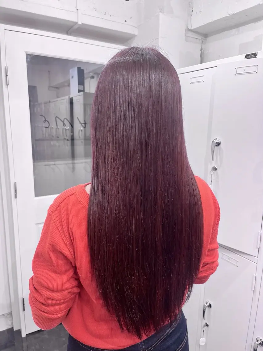 ロング カラー カット ヘアカラー トリートメント ♱地雷カラー♱ウルフ ♱ 藍衣 ♱のヘアスタイル