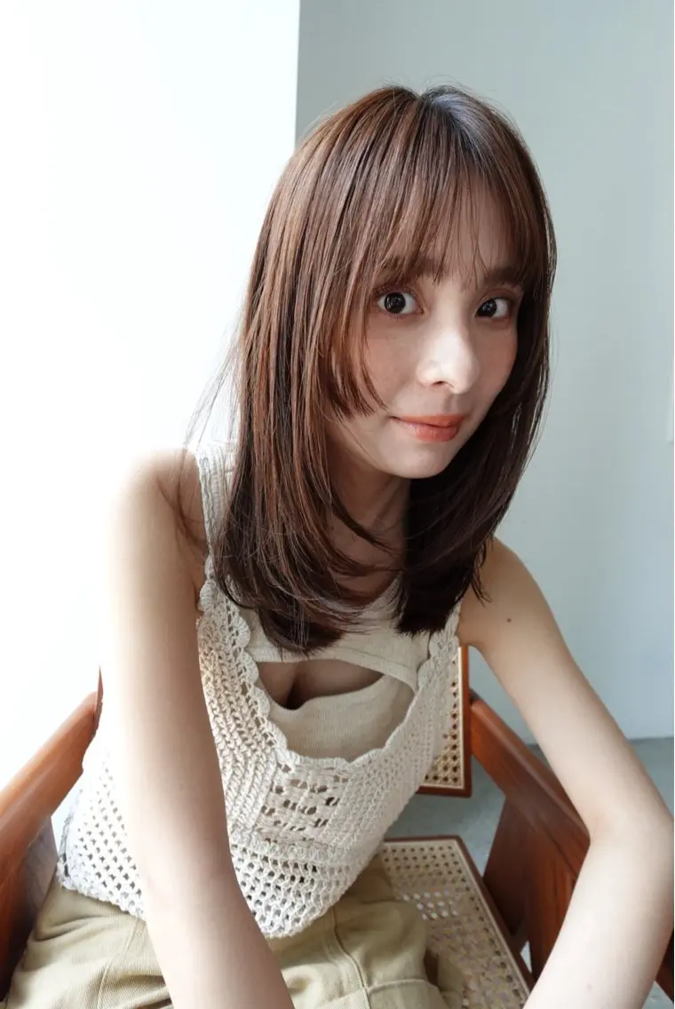 セミロング 無料カットモデル募集 ／ueno aiのヘアスタイル