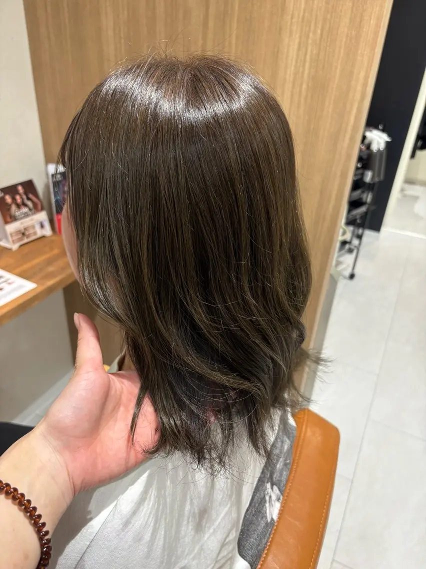 ミディアム カラー カット 透明感カラー/ハッシ ュカット/TSUKAのヘアスタイル