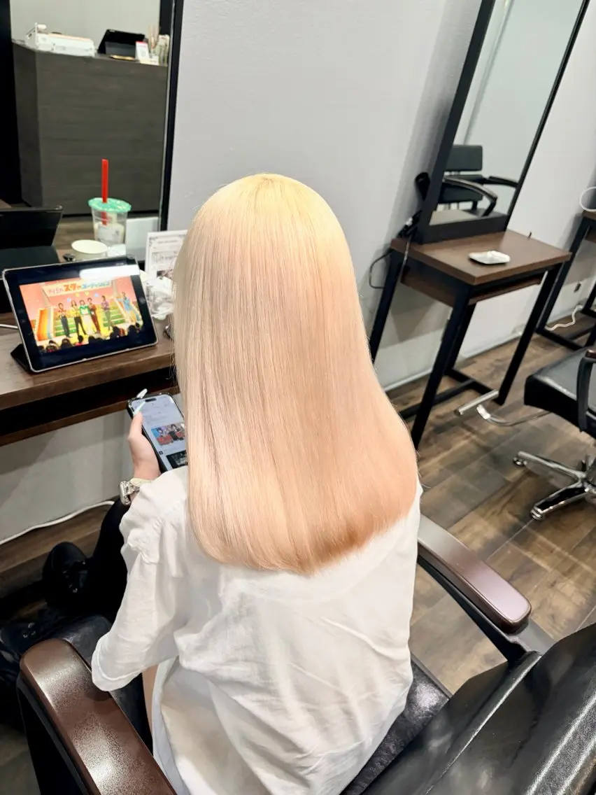 ✨ブリーチリタッチのみ!抜きっぱなし+前処理+超音波3stepトリートメント込み✨の写真