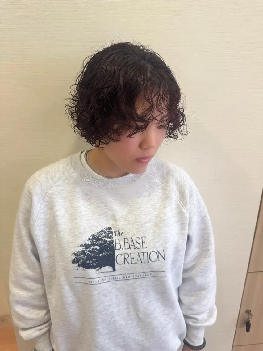 ショート カラー パーマ カット パーマ ミ ユのヘアスタイル