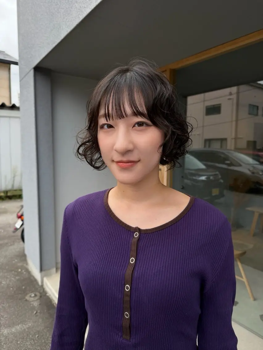 ショート パーマ ショートヘア ストレートパーマ cocoro /レイヤーカットのヘアスタイル