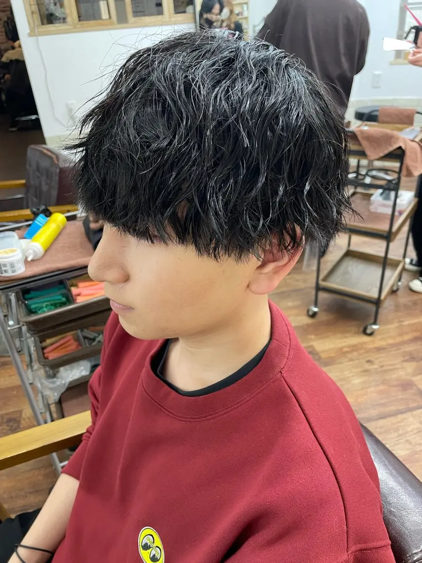 パーマ メンズ マッシュ メンズパーマ ツイストスパイラルパーマ スパイラルパーマ RITSUKI横浜 メンズ特化😎のヘアスタイル
