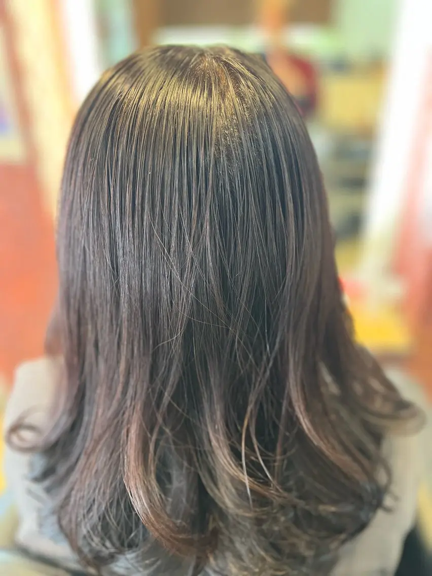 セミロング カラー 織田 英之のヘアスタイル