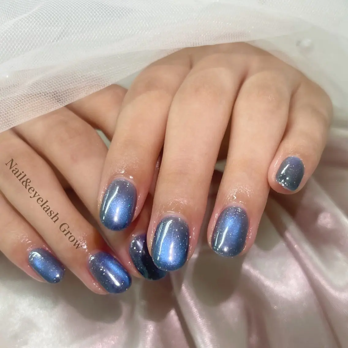 ネイル フラッシュネイル マグネットネイル ミラーネイル ハンドネイル Nail&eye Growみほのネイルデザイン