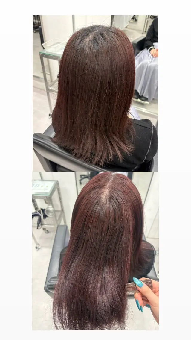 カラー レッドカラー ヘアカラー Mi yuのヘアスタイル