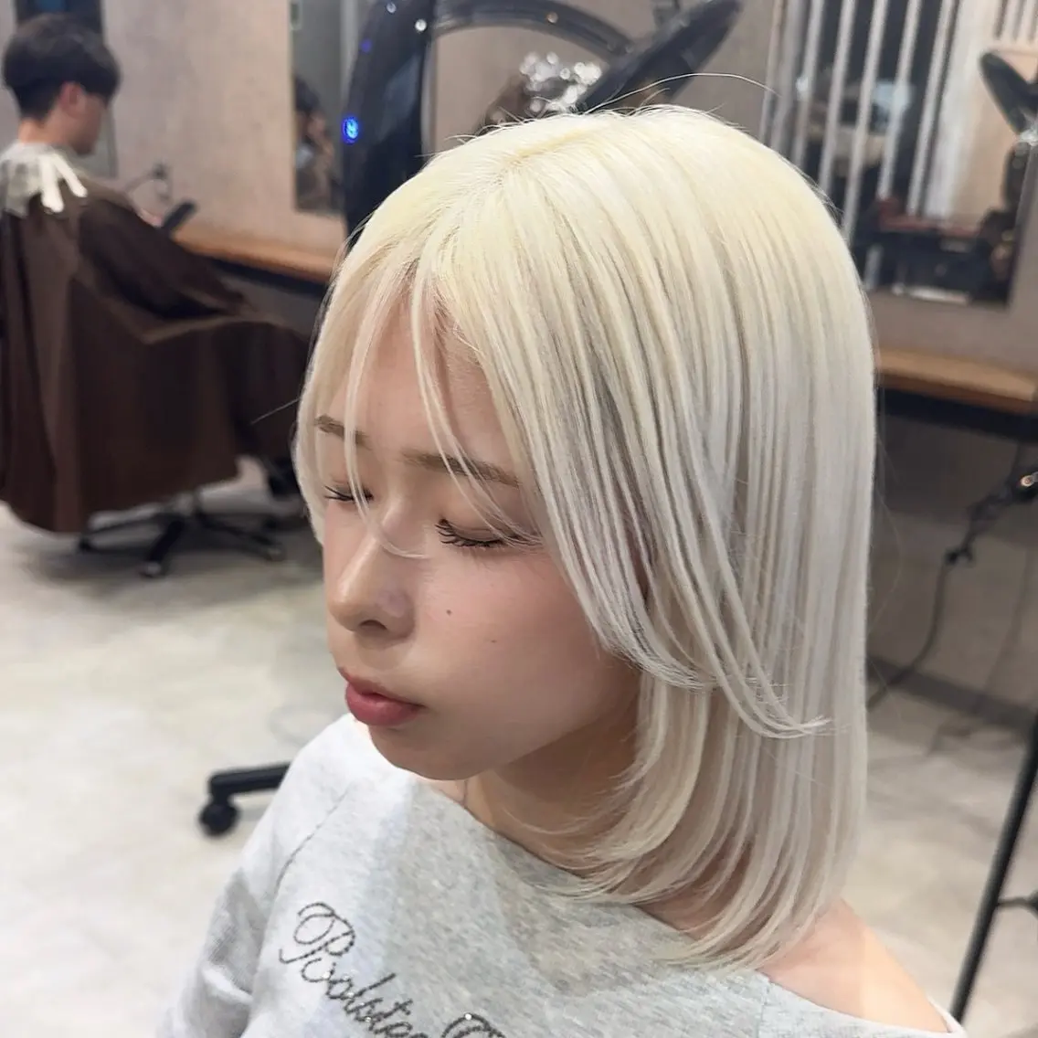ミディアム カラー ヘアカラー 矢島颯哉/ハイトーン ブリーチカラー💎のヘアスタイル