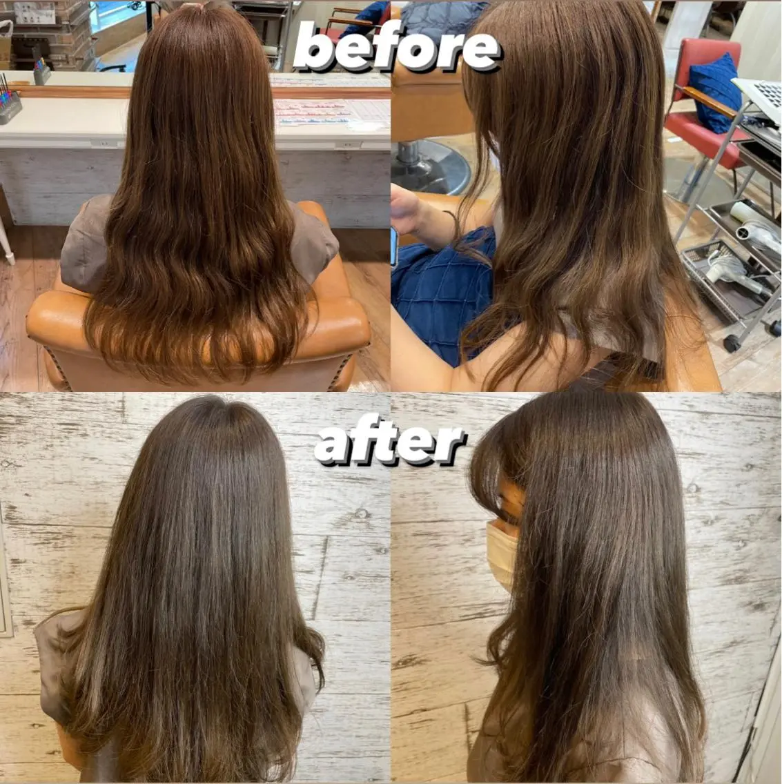 セミロング アッシュ アッシュグレー ☆レディースショート ☆吉崎☆のヘアスタイル