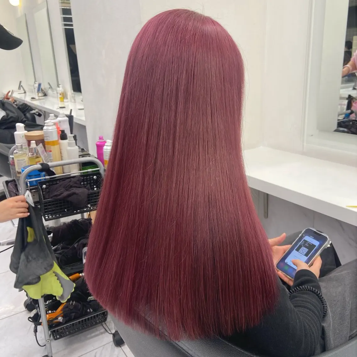 セミロング カラー ヘアアレンジ Over hair_ misakiのヘアスタイル