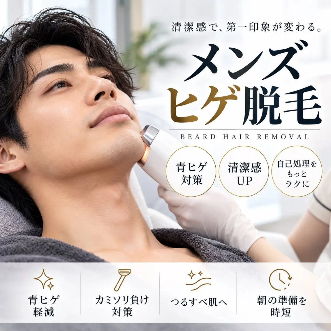 【Men's脱毛】女性ウケ◎清潔感UP！脇脱毛の写真