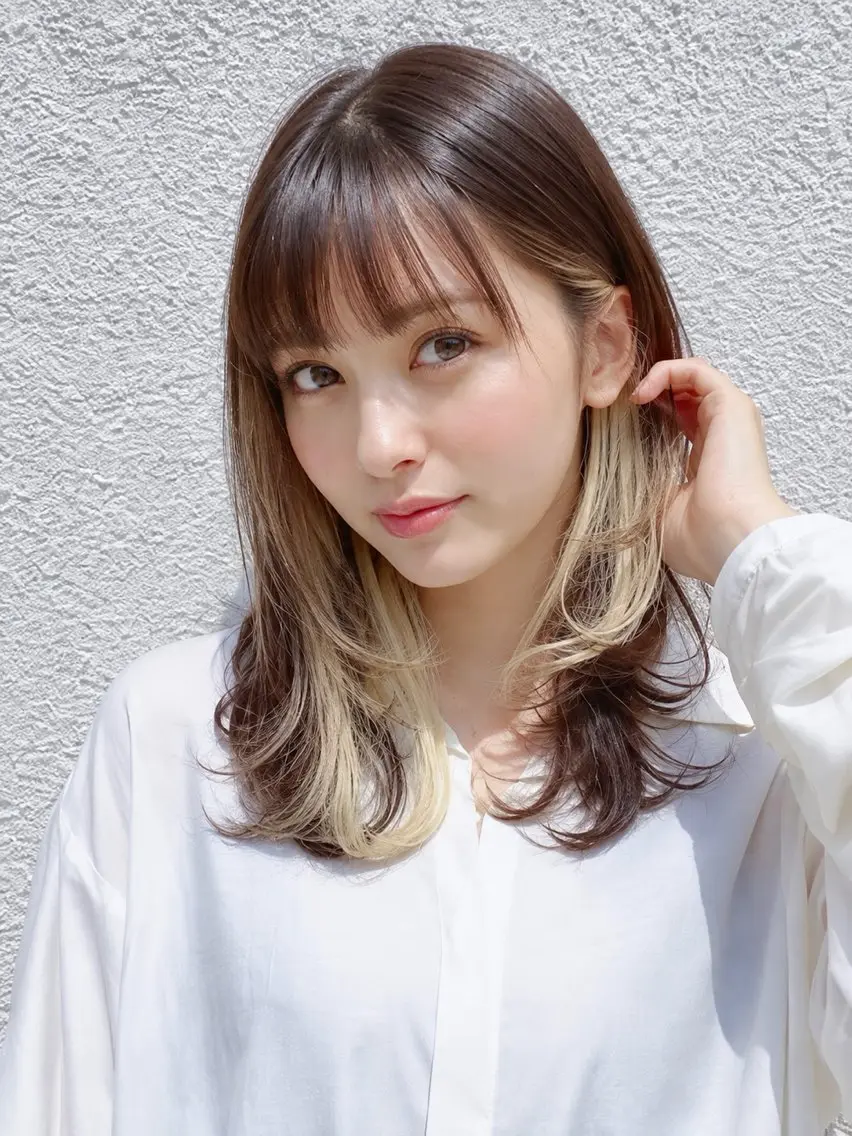 ミディアム ケアブリーチ 髪質改善/池袋のヘアスタイル